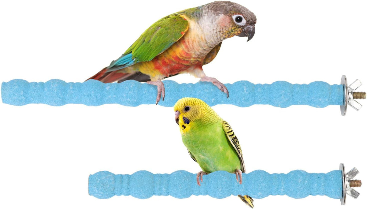 Hypeety 2PCS Bird Wood Perch Stand Paw Grinding Stick Toy Pet Bird Cage Stand Platform for Bird