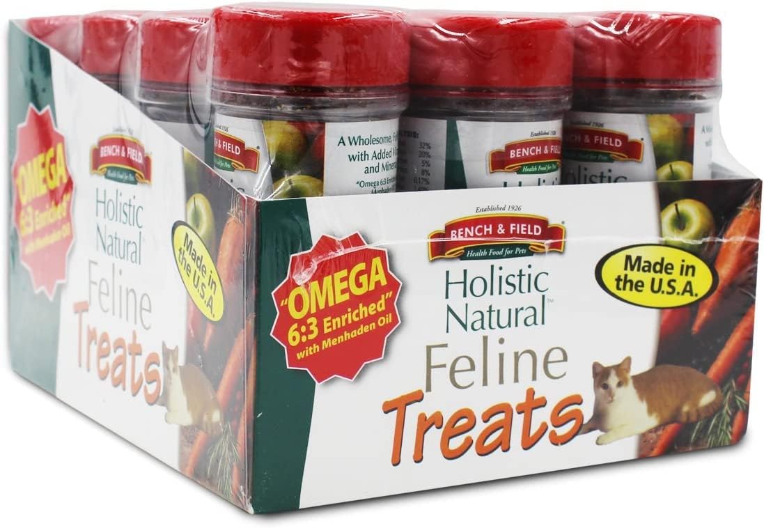 Bench & Field Holistic Natural Healthy Kitty Cat Treats | Crunchy Fish-Shaped Bites | Delicious