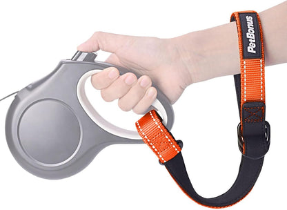 PetBonus Short Dog Leash, Safety Wrist Strap for Retractable Dog Leash, Reflective Design and