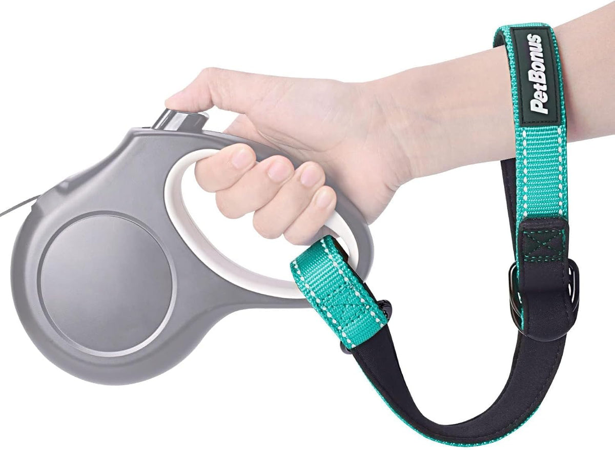 PetBonus Short Dog Leash, Safety Wrist Strap for Retractable Dog Leash, Reflective Design and