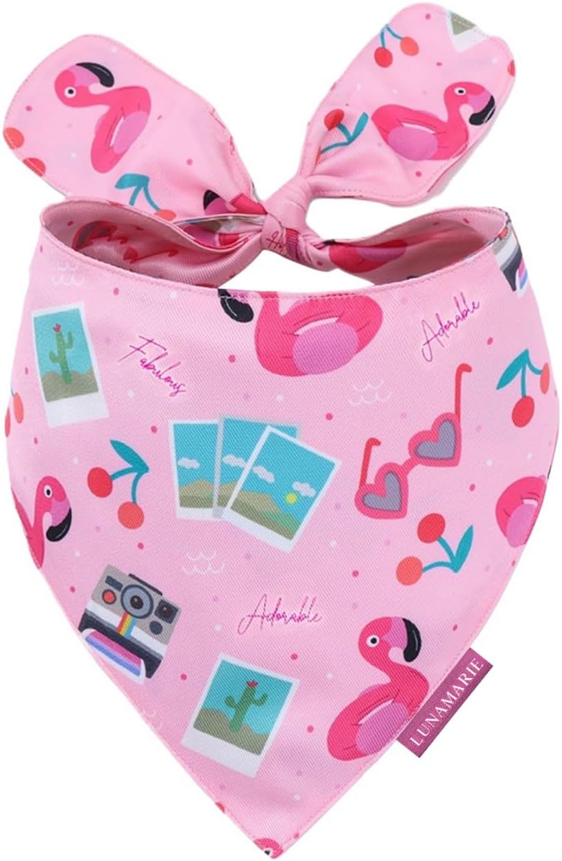 LunaMarie - Luxury Pet Birthday Bandanas -Premium & Silky Poly Fabric | 100% Handmade | Custom
