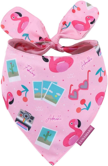 LunaMarie - Luxury Pet Birthday Bandanas -Premium & Silky Poly Fabric | 100% Handmade | Custom