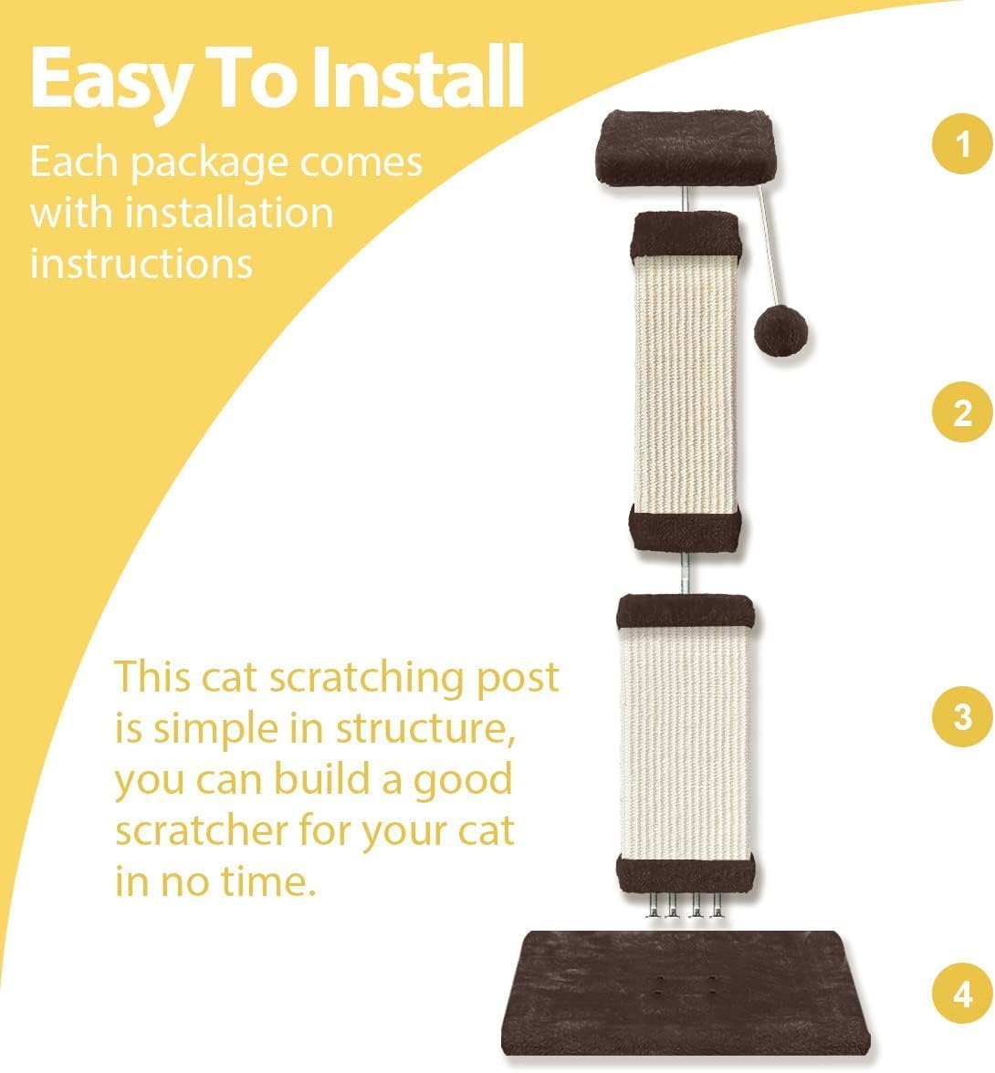 AGYM Cat Scratching Post, 32 Inch Cat Scratch Post for Cats and Kittens, Protect Your Furniture and