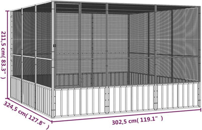 Steel Bird Cage, Large Flight King Bird Cage for Cockatiels African Grey Quaker Amazon Sun