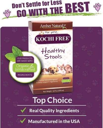 Amber NaturalZ Kochi Free Herbal Supplement for Dogs, Cats, Birds, Rabbits, and Guinea Pigs |