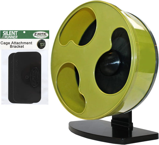 Silent Runner 12" Wide + Cage Attachment - Silent, Fast, Durable Exercise Wheel - Sugar Gliders