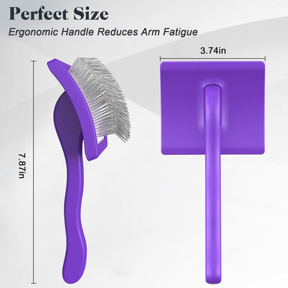 2PCS Slicker Brush for Dogs & Pet Comb,Professional Dog Grooming Brush