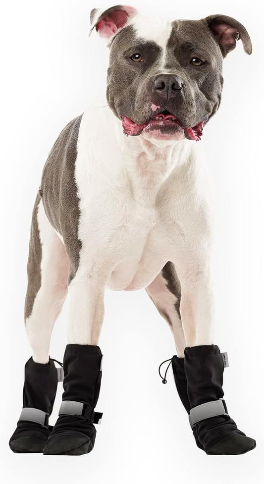 Canada Pooch Dog Winter Boots - Paw Protection, Anti-Slip Dog Shoes with Reflective Strap, Easy On