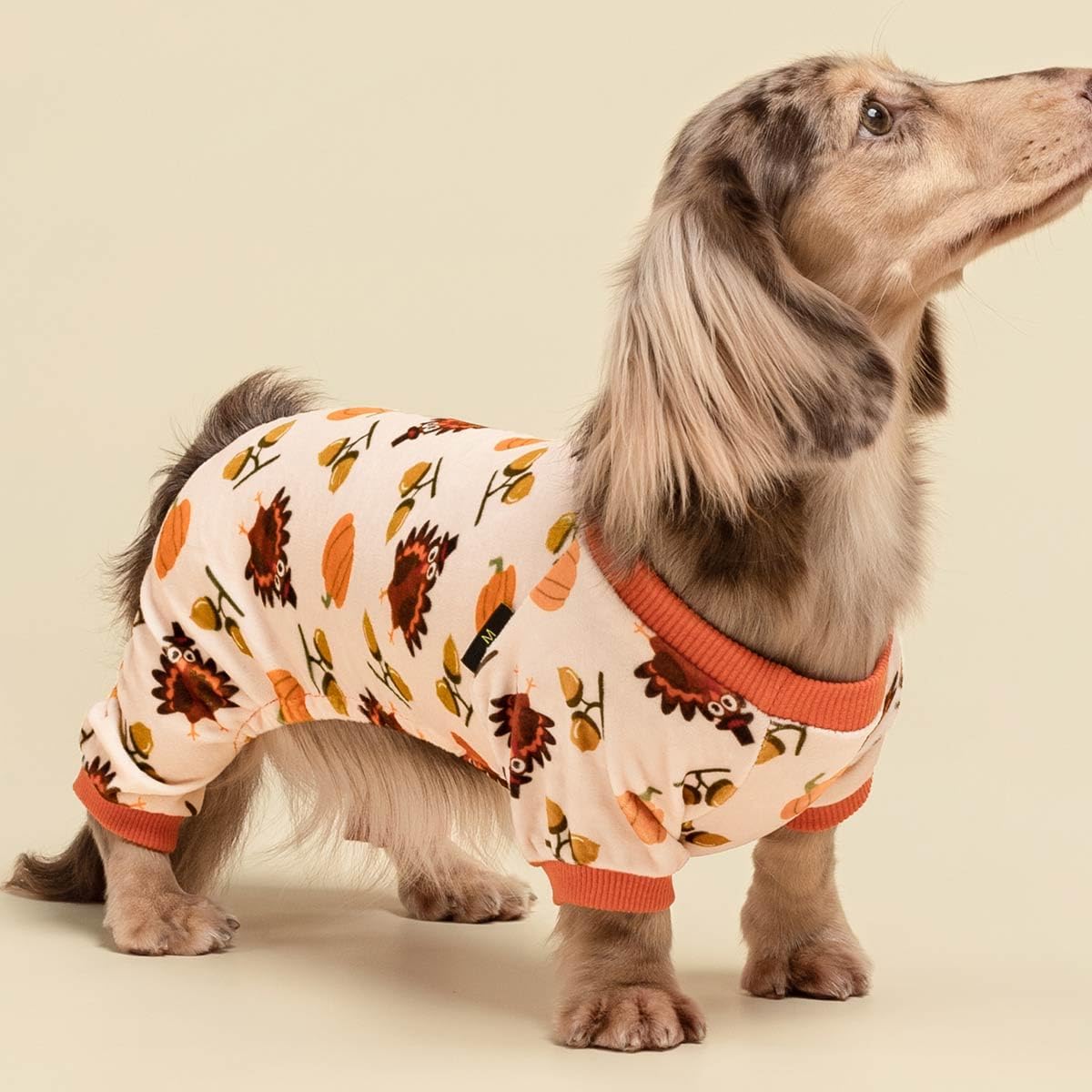 Fitwarm Thanksgiving Turkey Dog Pajamas, Funny Dog Winter Clothes for Small Dogs Girl Boy, Pet