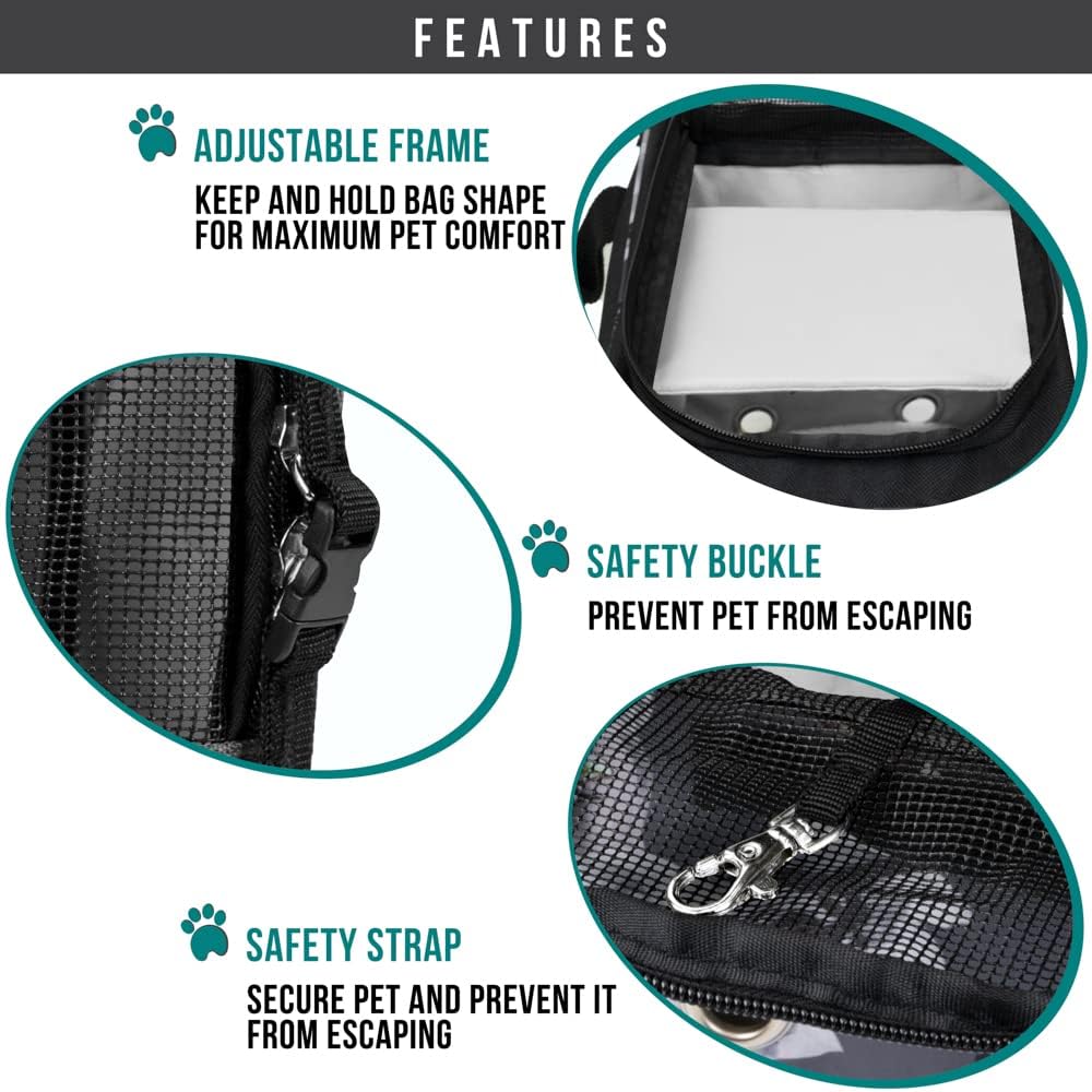 PetAmi Dog Purse Carrier for Small Dogs, Airline Approved Soft Sided Pet Carrier with Pockets