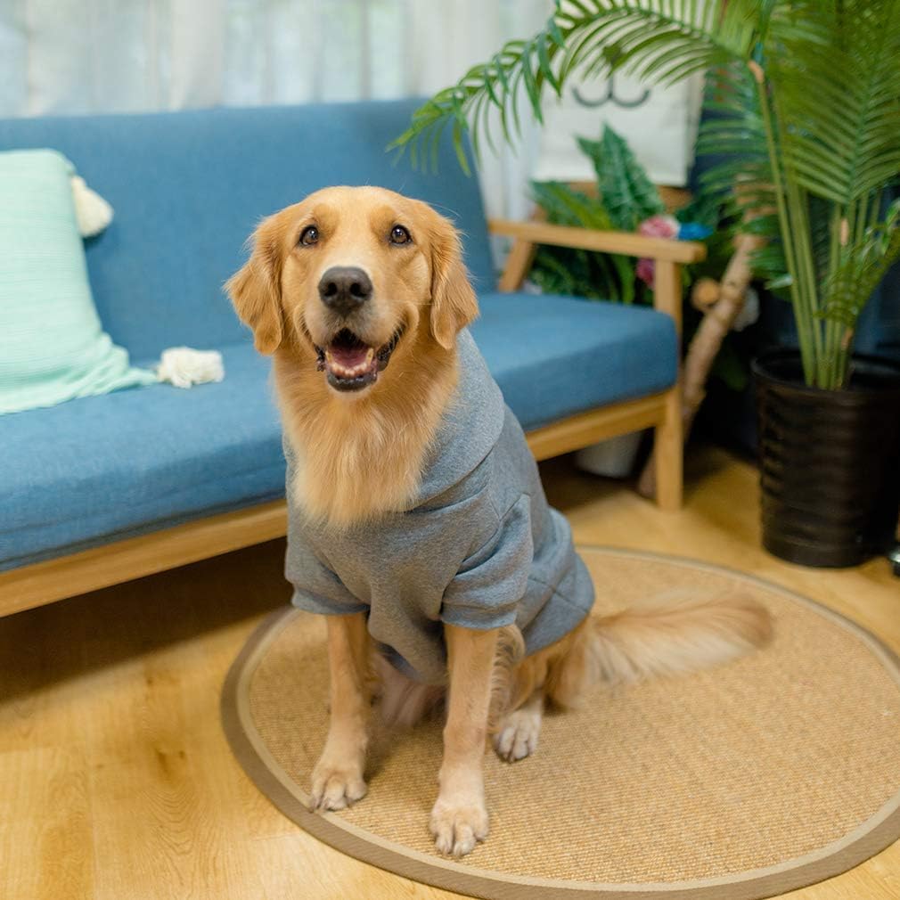 KOOLTAIL Basic Dog Hoodie - Soft and Warm Dog Hoodie Sweater with Leash Hole and Pocket, Dog Winter