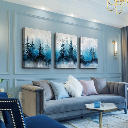TTHYUEWS Large Canvas Wall Decor for Living Room - Boho Art for Bedroom Forest Landscape Abstract