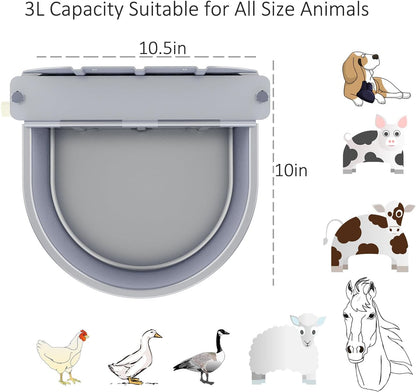 Automatic Water Dispenser for Dog Water Bowl Dispenser Large Size Stainless-Steel Waterer Feeder