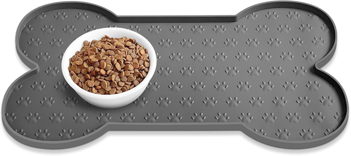 Dog Food Mat Anti-Slip Silicone Dog Bowl Mat Thicker Pet Placemat Waterproof Cat Feeder Pad with