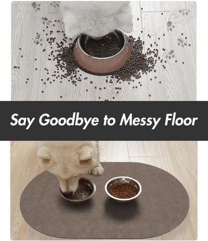 Absorbent Dog Food Mat-Dog Mat for Food and Water Bowl, Quick Dry Pet Food Mat, No Stains Dog