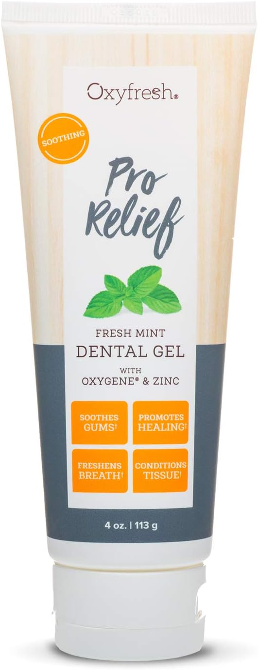 Oxyfresh Premium Pro Relief Dental Gel with Zinc –Infused with Aloe Vera, Chamomile and Xylitol