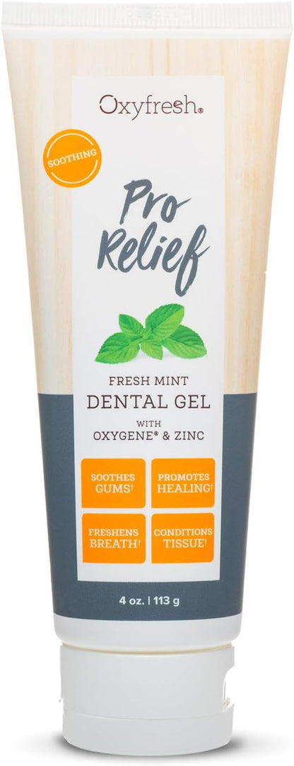 Oxyfresh Premium Pro Relief Dental Gel with Zinc –Infused with Aloe Vera, Chamomile and Xylitol