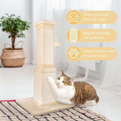AGYM Cat Scratching Post, 32 Inch Cat Scratching Post for Large Cats, Scratching Posts for Indoor
