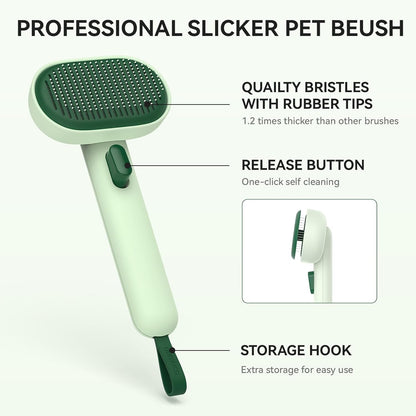 Aumuca Cat Brush for Shedding, Cat Brushes for Indoor Cats, Horses Grooming Deshedding Brush for