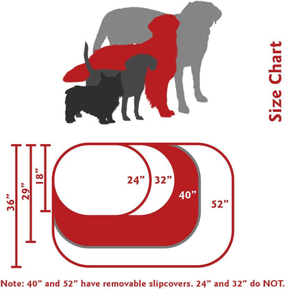 Majestic Pet 40 Inch Suede Calming Dog Bed Washable 40x29x9 (Inch) – Cozy Soft Round Donut Dog Bed