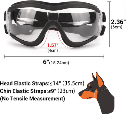 Dog Goggles Anti-UV Windproof Dog Sunglasses Eye Protection for Medium Large Dogs with Adjustable