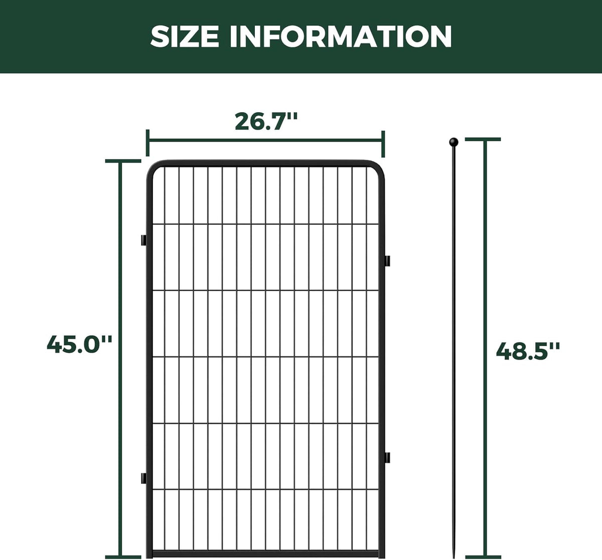 FXW Rollick Unleashed Dog Playpen for Indoor, Yard, RV Camping, 45 inch 4 Panels for Large Dogs
