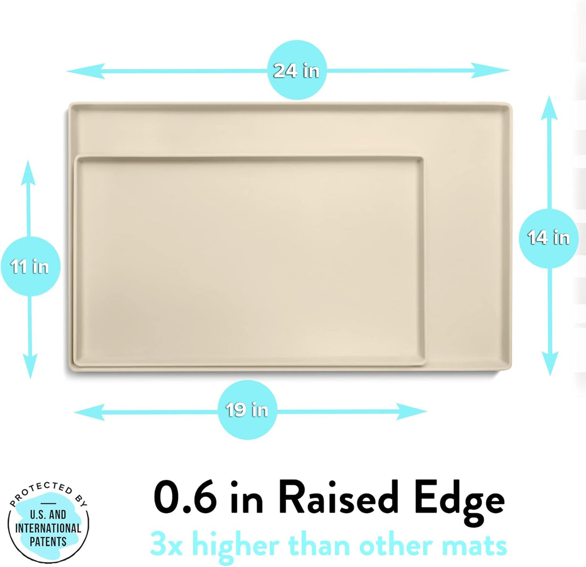 CatGuru Cat Food Mat, Small & Large Pet Feedingd Mat, 100% Waterproof Cat Mats for Food and Water