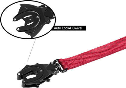 ICEFANG Tactical Dog Leash,K9 Training Walking Bungee Lead with 2 Control Handle,Heavy Duty Quick