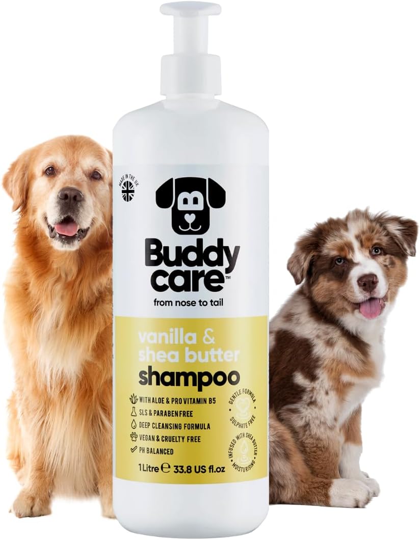Vanilla & Shea Butter Dog Shampoo - (33.8oz) Itch Relief & Dog Shampoo Sensitive Skin Care, Dog