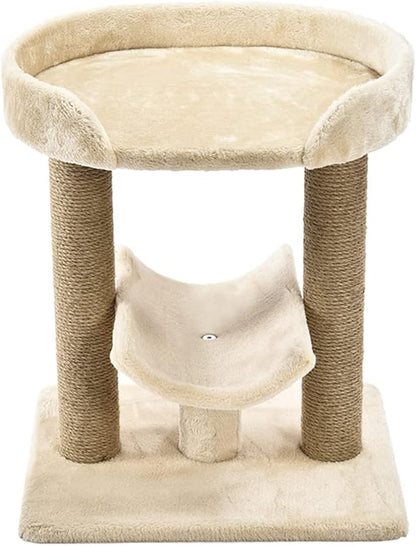 Amazon Basics Multi- Platform Cat Tree with Scratching Post for Indoor Cats up to 25lbs, 18 x 14 x