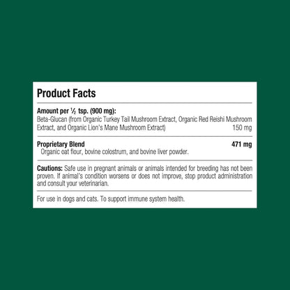 Standard Process Mushroom Complex for Dogs & Cats - Immune Support Supplement with Bovine Colostrum