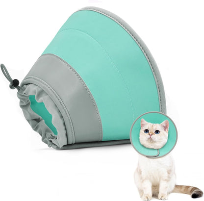 Cat Cone Collar Soft to Stop Licking, Adjustable, Foldable Lightweight Kitten Cones After Surgery