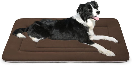 JoicyCo Dog Crate Bed Pad Mat, 36 in Non Slip Bottom Washable Kennel Pad for Medium & Large Dogs