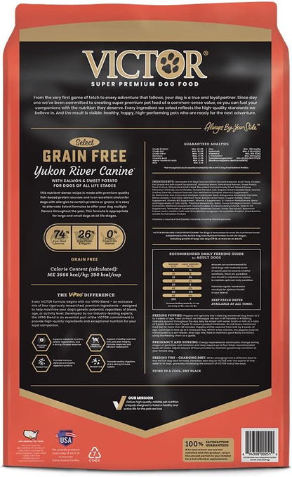 VICTOR Super Premium Dog Food – Grain Free Yukon River Canine – Supports Immune & Digestive Health