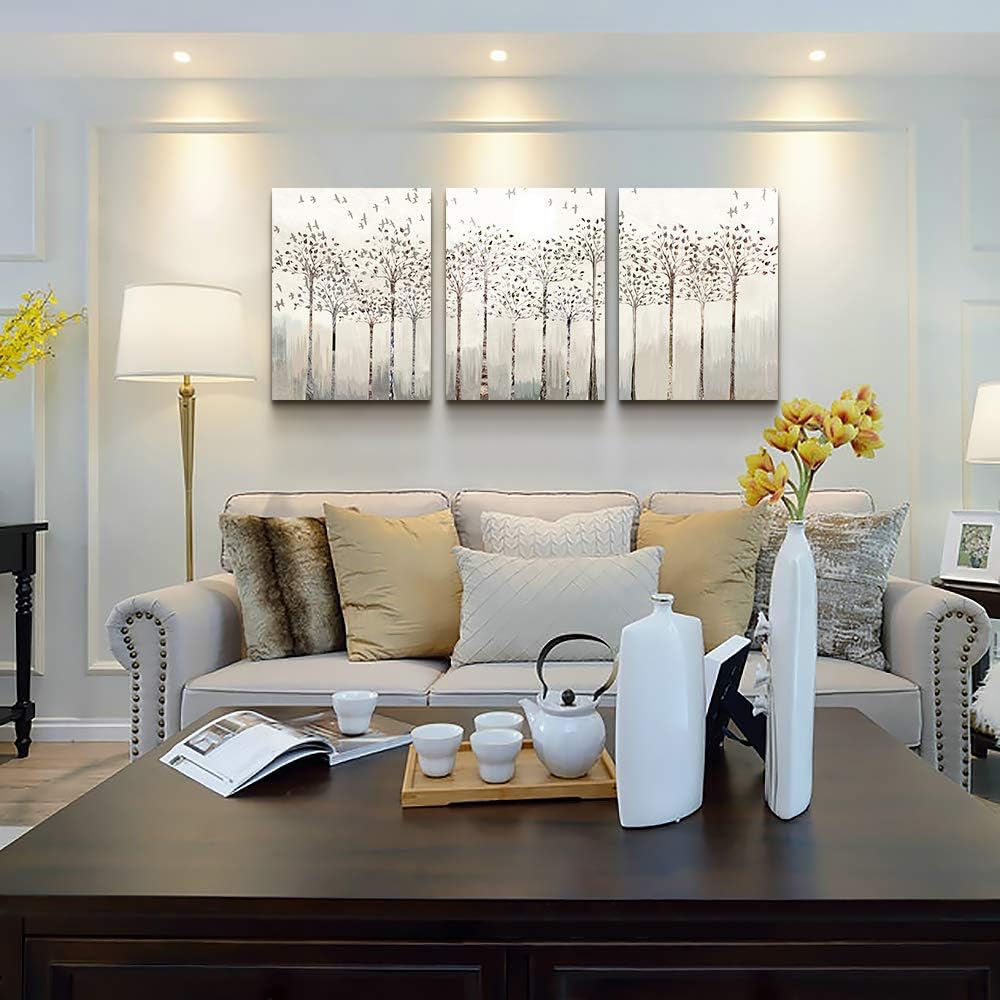 trees and birds Abstract Paintings Canvas Prints Wall Art for Bedroom Bathroom Wall Decor office