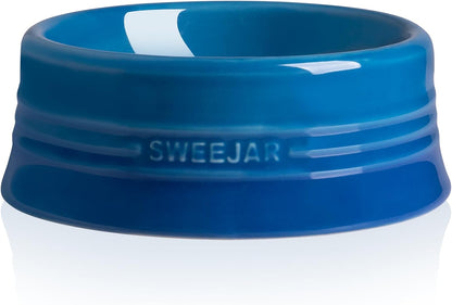 Sweejar Gradient Dog Bowl, Ceramic Dog Food Dish for Medium Dogs and Cat, Porcelain Pet Bowl for