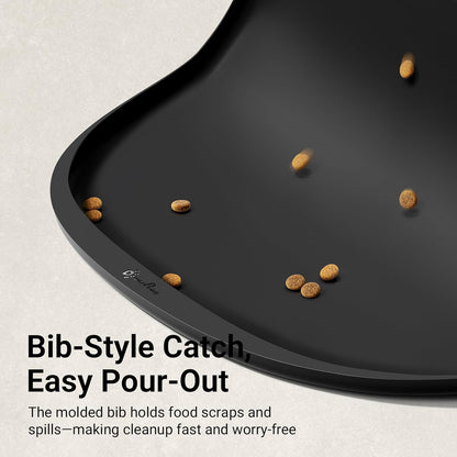 DownyPaws Dog Food Mats for Floors Waterproof, BPA Free Silcone Dog Bowl Mat, Non-Slip Pet Feeding