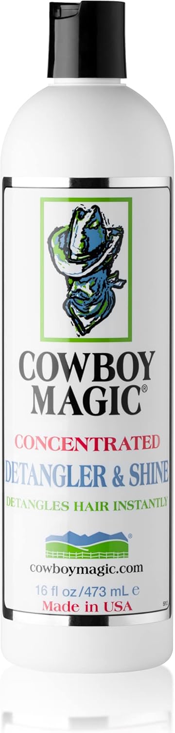 Cowboy Magic Shampoo + Conditioner + Detangler & Shine 16 Ounce each With Silk Panthenol and Honey
