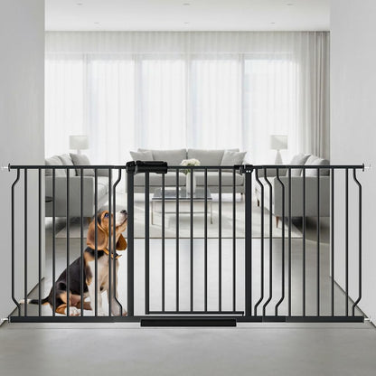 62.2"-71.65" Extra Wide Auto Closing Baby Safety Gate for Stairs & Doorways, Pressure Mounted No