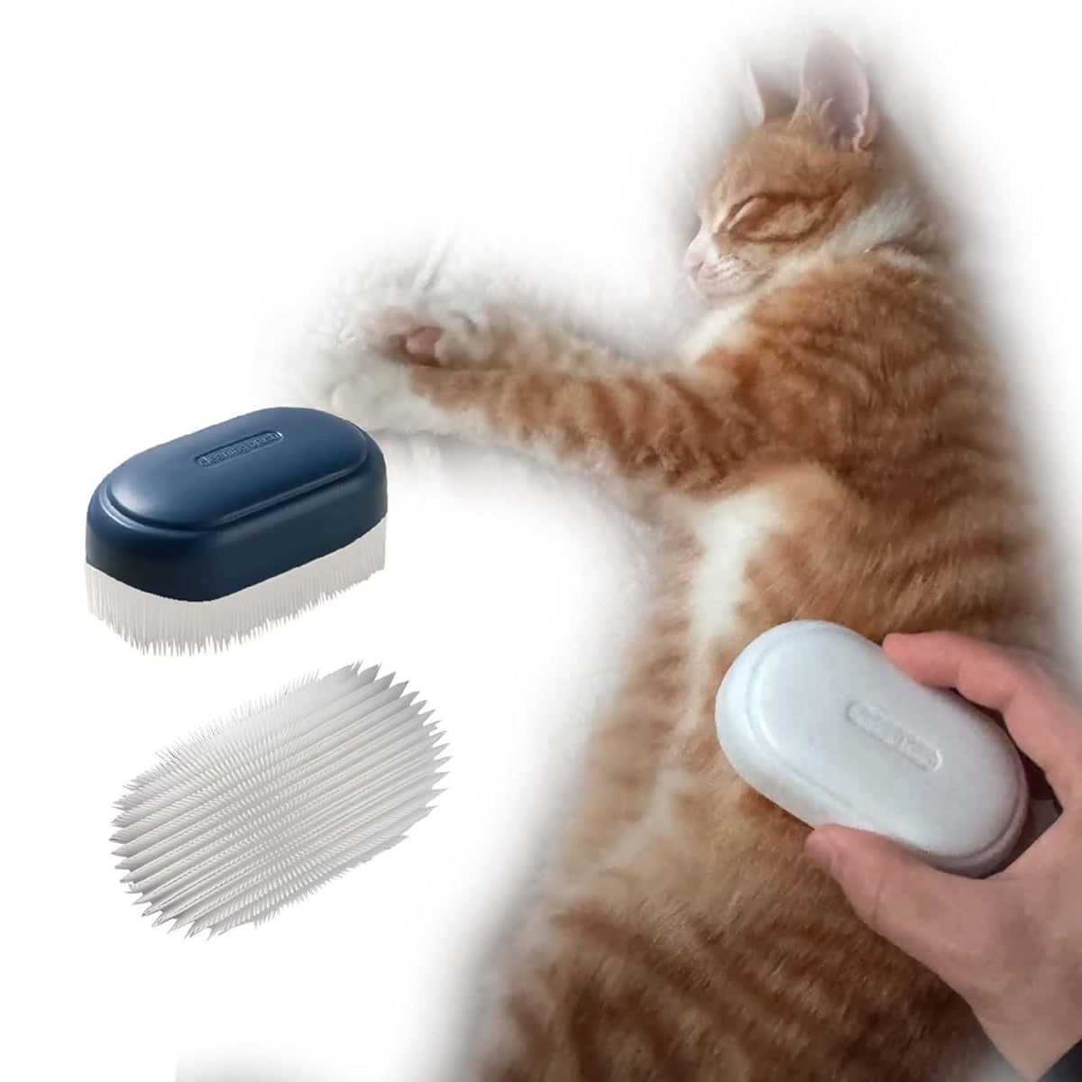 SoarExcelleryy Soft Fur Cat Brush - Over 1000 gentle cat tongue brushes with prickly serrations