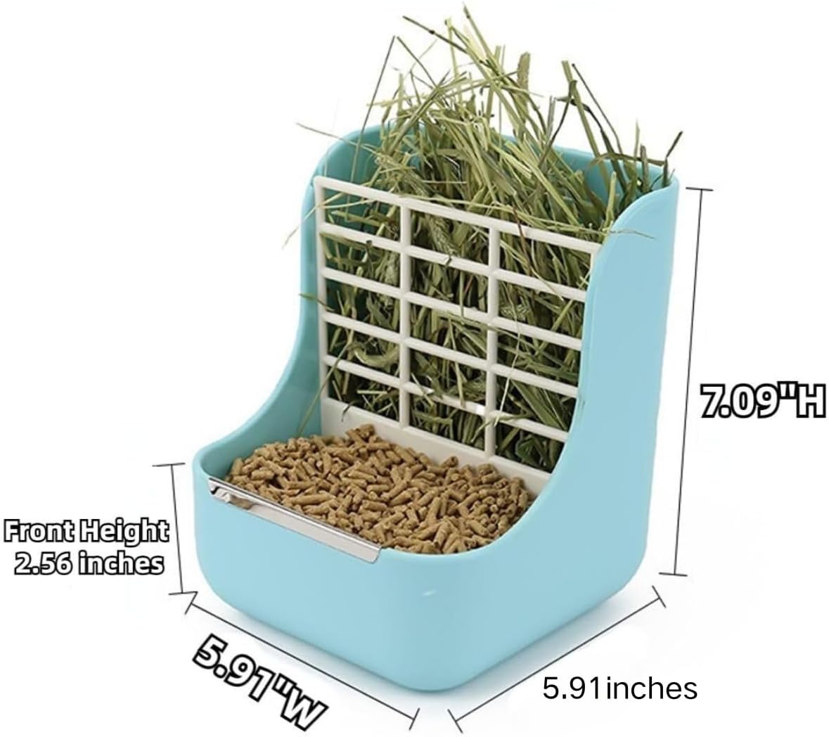 2 in 1 Food Hay Feeder for Guinea Pig, Rabbit Feeder, Indoor Hay Feeder for Guinea Pig, Rabbit