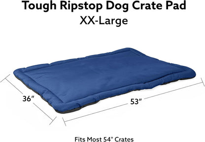 K9 Ballistics Tough Ripstop Dog Crate Pad - Durable & Machine Washable with Non-Skid Bottom and