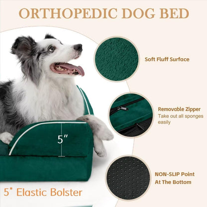 Comfort Expression Extra Large Dog Beds Jumbo Breed, Orthopedic Dog Bed Waterproof, PV Washable Pet