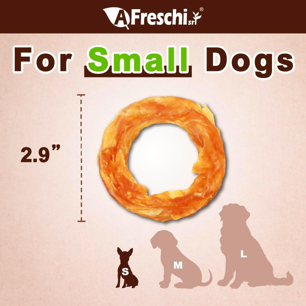 Afreschi Turkey Tendon Small Ring (S) 6 Pieces per Pack, USA-Sourced Turkey Tendon, All Natural