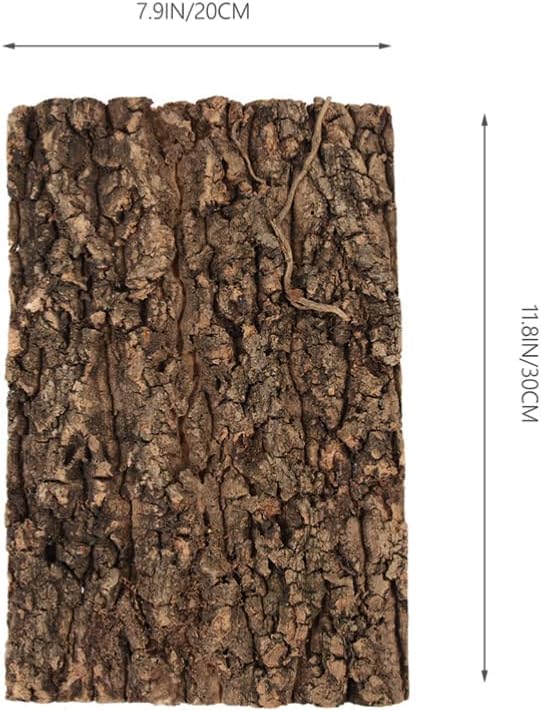 Totority Cork Bark 3Pcs Plants Decor Cork Terrarium Background, Cork Tile Background Decorative