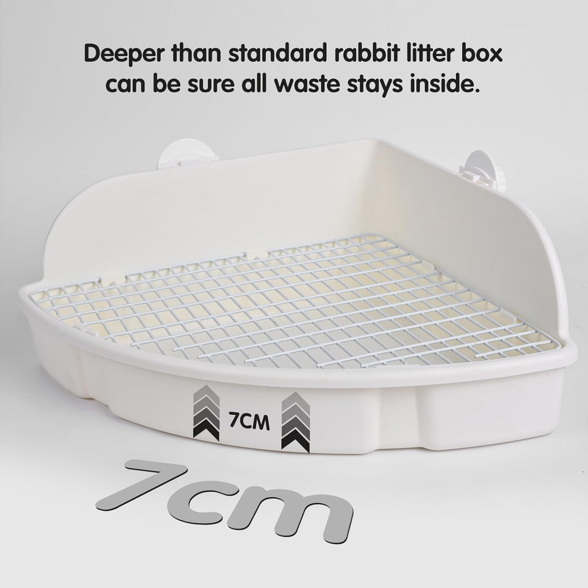 RUBYHOME Rabbit Litter Box Large Bunny Guinea Pig Corner Litter Box Potty Trainer Bigger Pet Pan