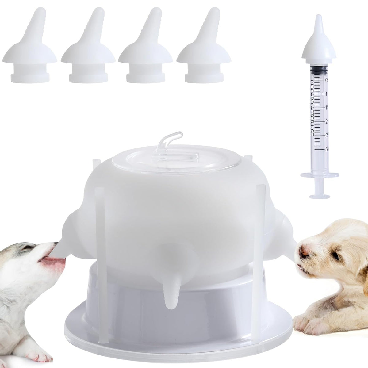 Nursing Nipple for Kittens, Nursing Nipple with 4 Adjustable Detachable Nipples – Perfect