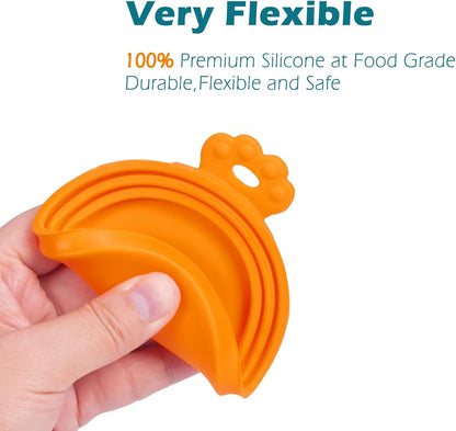PetBonus 4 Pack Silicone Pet Can Cover Lids, Universal Size for Dog Cat Food, 1 fit 3 Standard Size