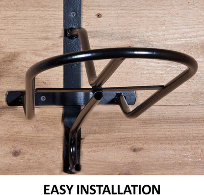 Black English & Western Saddle Rack | Organize Tack Room | Sleek and Durable | PVC Coated Steel |