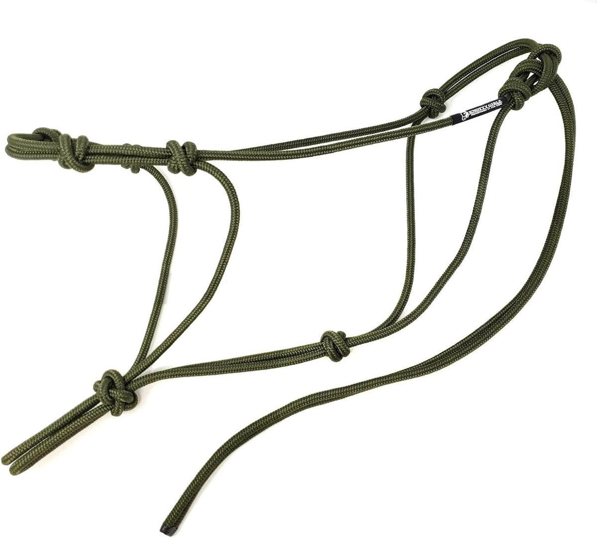 Horse Rope Training Halter - 4 Knot 1/4" Stiff Halter Cord - Used by Famous Trainers Multiple Sizes